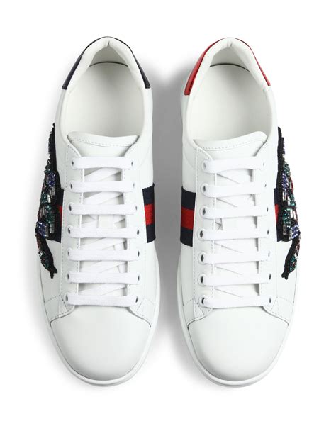 gucci ace embroidered low top sneaker snake|Gucci snake sneakers women's.